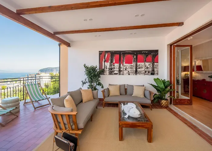 Lägenhet Casa Mario With Terrace And Sea View Sorrento